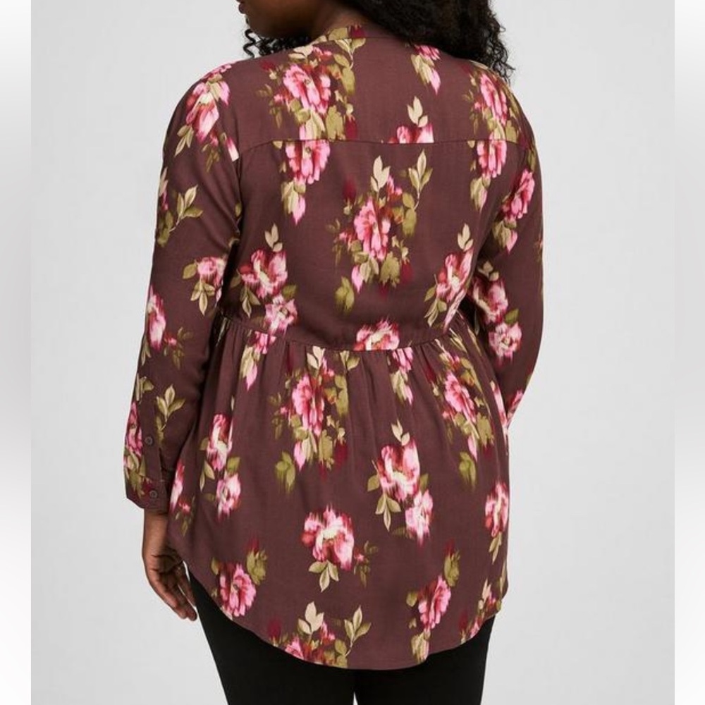 Torrid Emma Babydoll Challis Tunic Sz 3 (22-24)  NWT - Picture 3 of 8